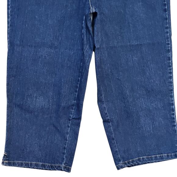 Living Planet Womens Capri Jeans Size 14 Blue Mid Rise Straight Leg Stretch - Picture 4 of 9